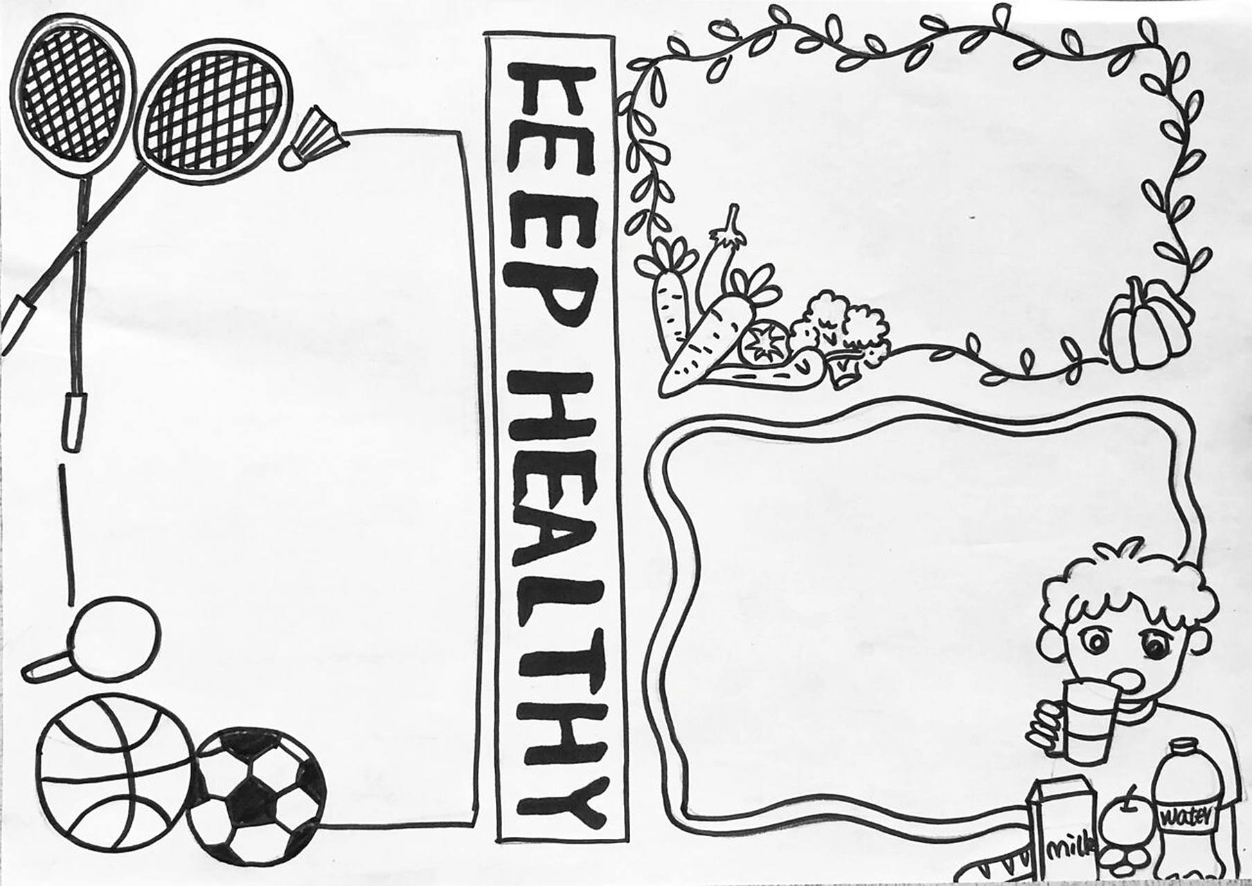 健康生活手抄报 英语手抄报