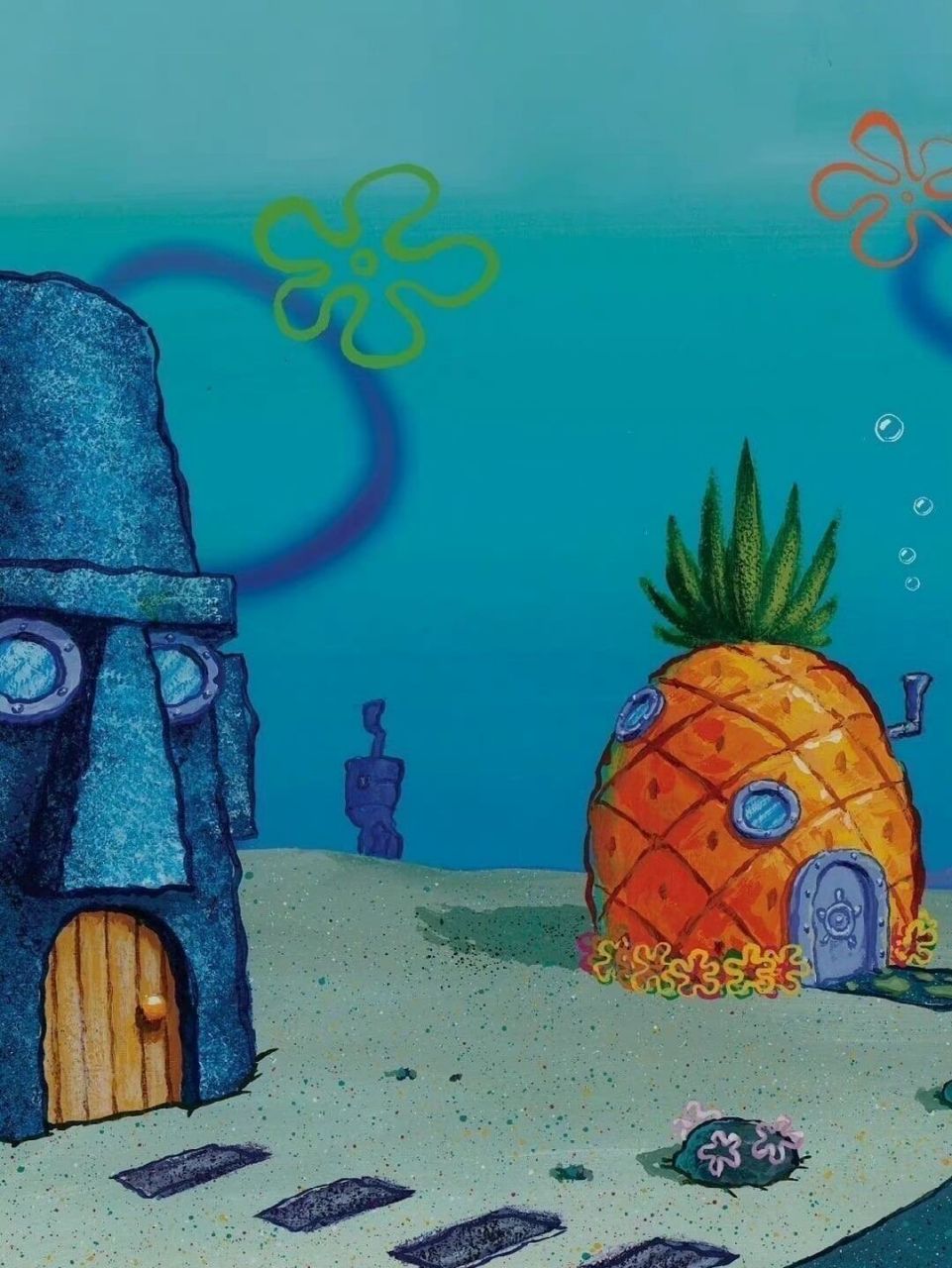 分享壁纸‖海绵宝宝的家 用了感觉好像住在了海底世界