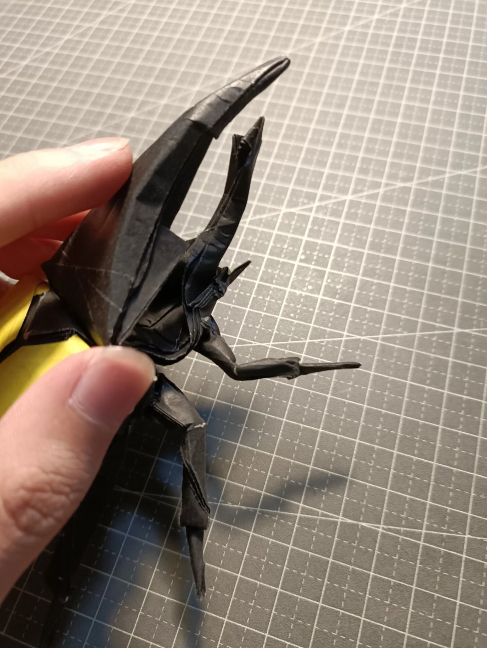 折纸] 长戟大兜虫 设计/神谷哲史 折制/我 教程/折纸侦探团合集18