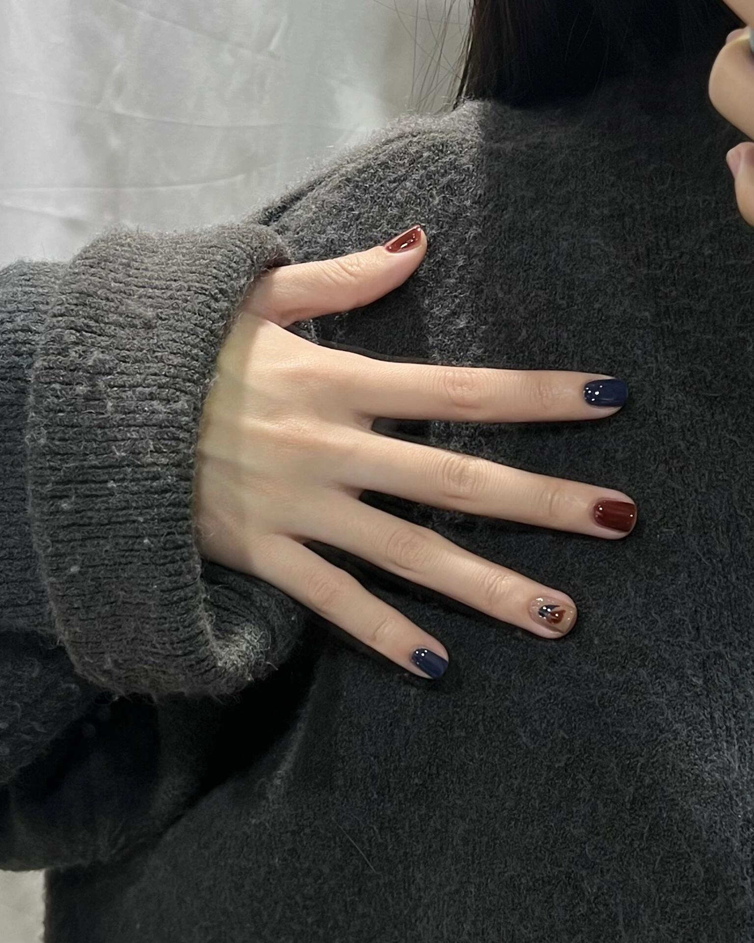 适合短甲姐妹涂的春夏美甲合集97