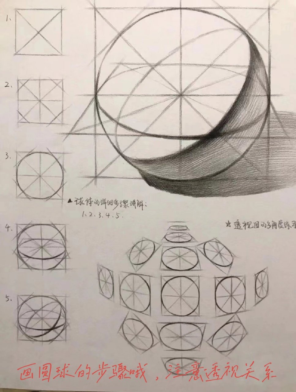 素描圆球干货来啦,喜欢的请收藏哦