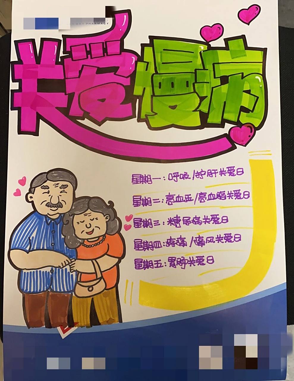 《关爱慢病》手绘pop