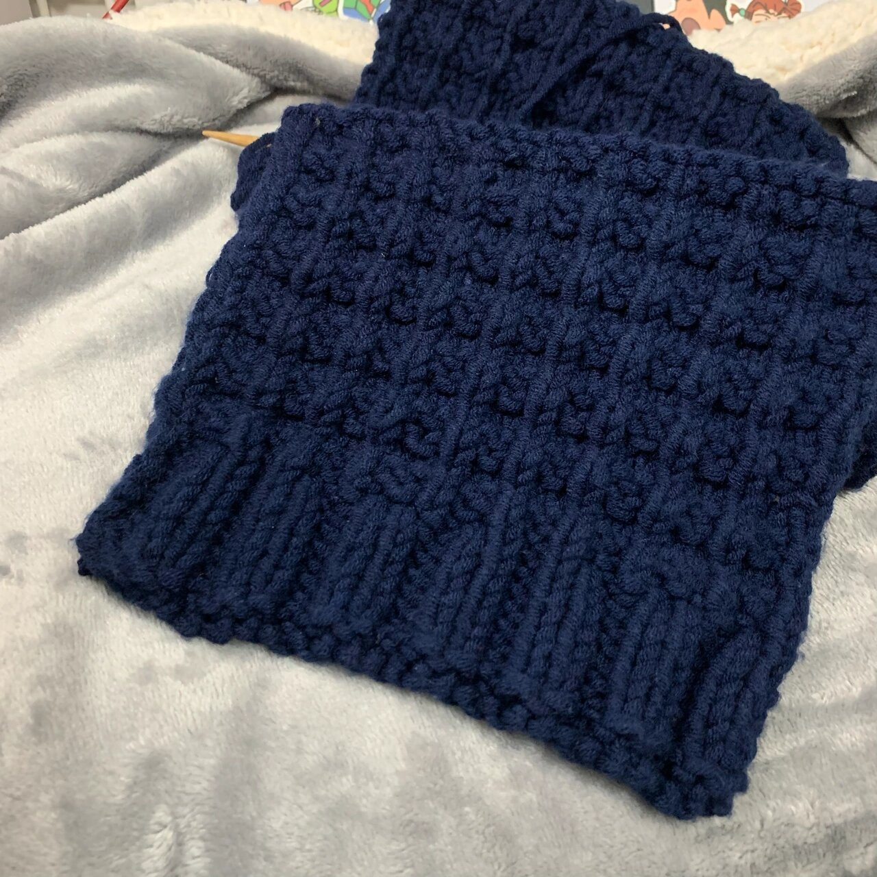 30针(7215:起针需要是二和三的倍数哦6015) 围巾织法是双螺纹