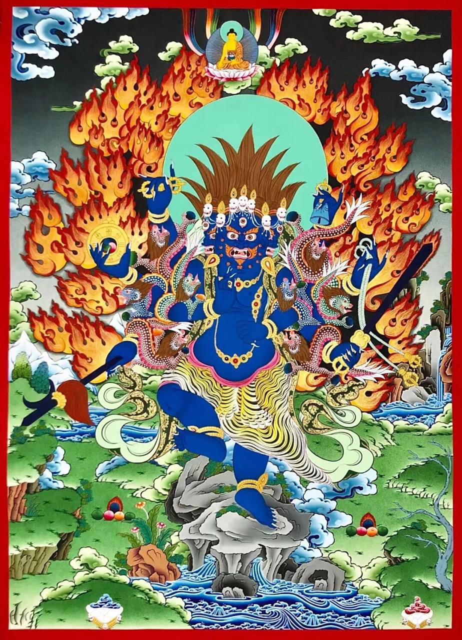 9899唐卡《秽迹金刚》 9899 稀有题材 :《秽迹金刚》收藏精品