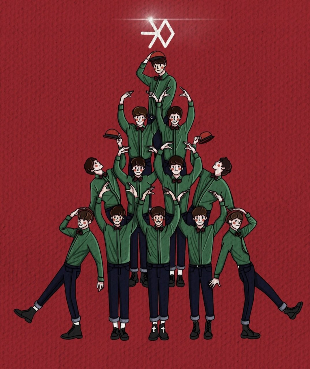 exo|圣诞树 十二月是会有奇迹发生的  我有一棵圣诞树