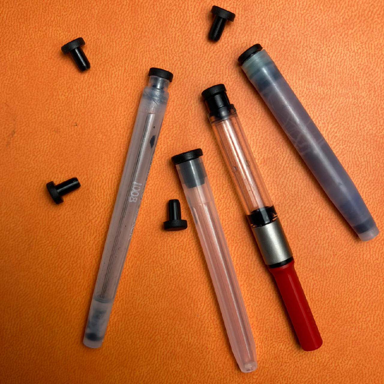 低成本反复使用空墨囊的方法 经过测试: 百乐墨囊可以使用直径5.