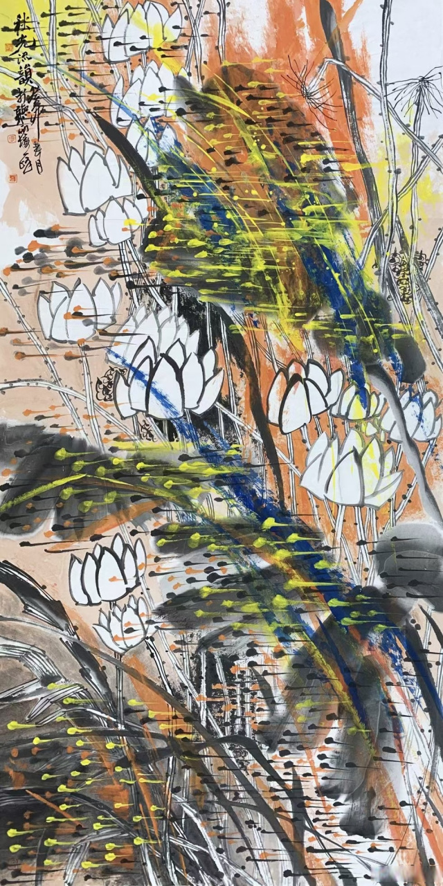 周一峰老师作品#艺术##国画#  周一峰,1970年生于江苏,师从著名画家