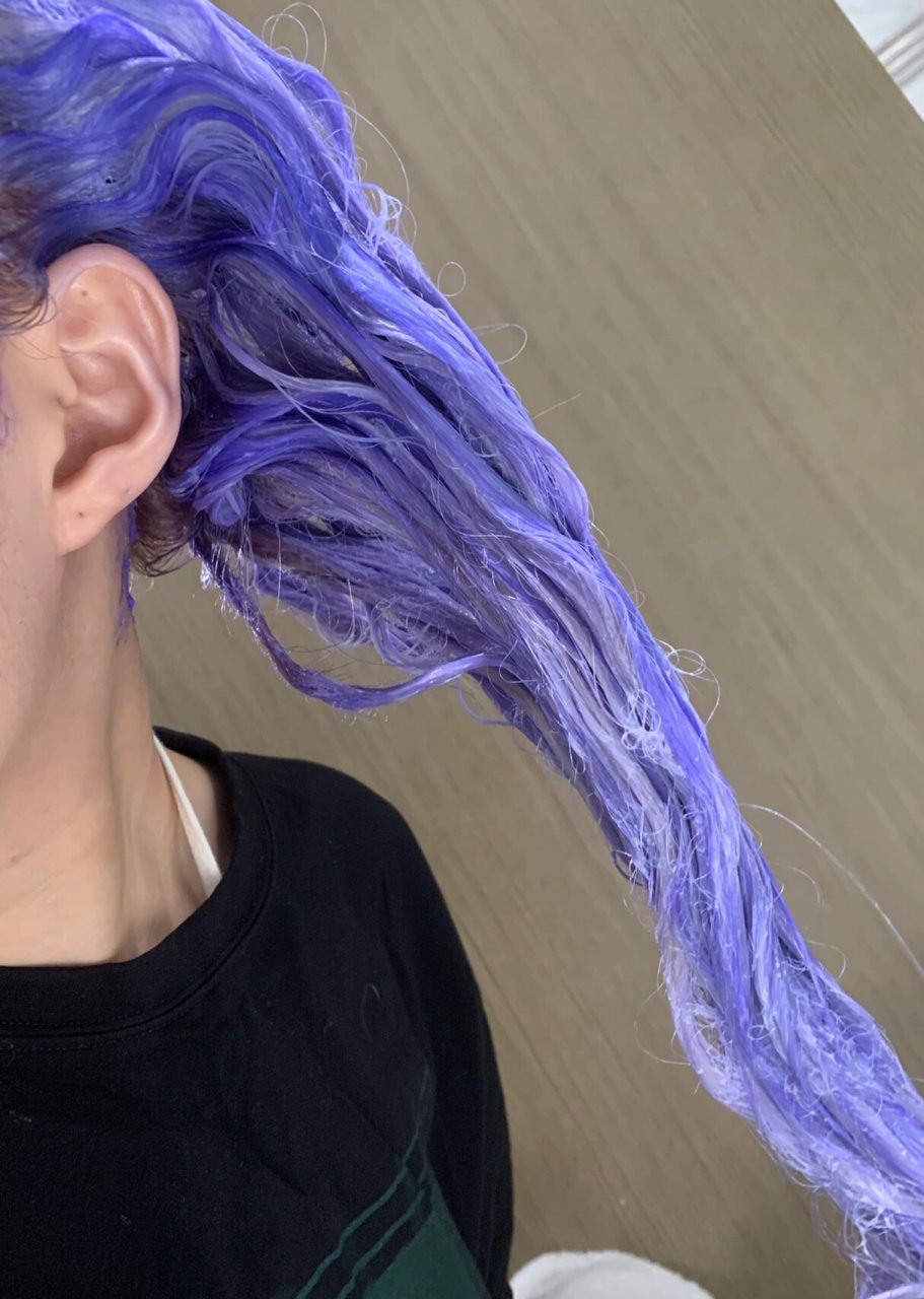 9309在家染发 蓝紫色cloud渐变发色 我用的cloud蓝紫色号 以前