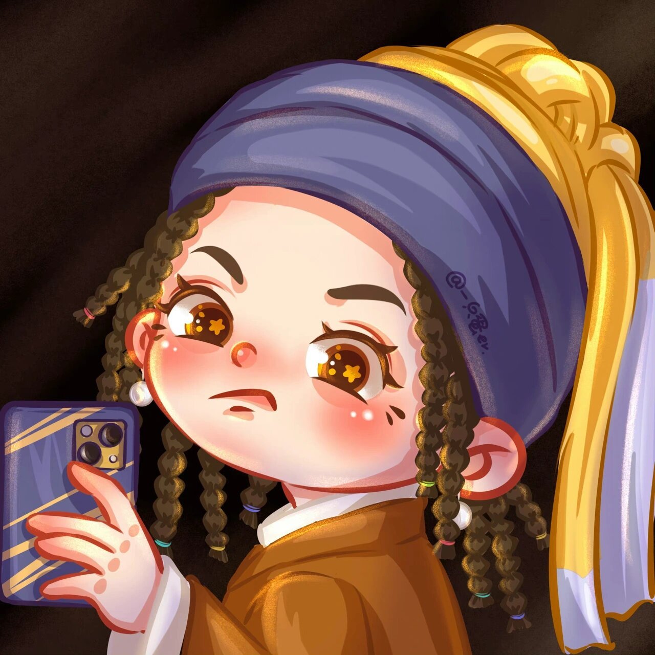 09可爱俏皮头像分享 名画二次创作q版人物头像!