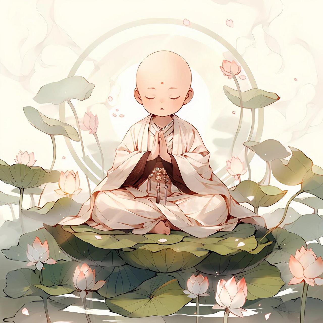 古风壁纸|胖胖的小和尚 每日分享