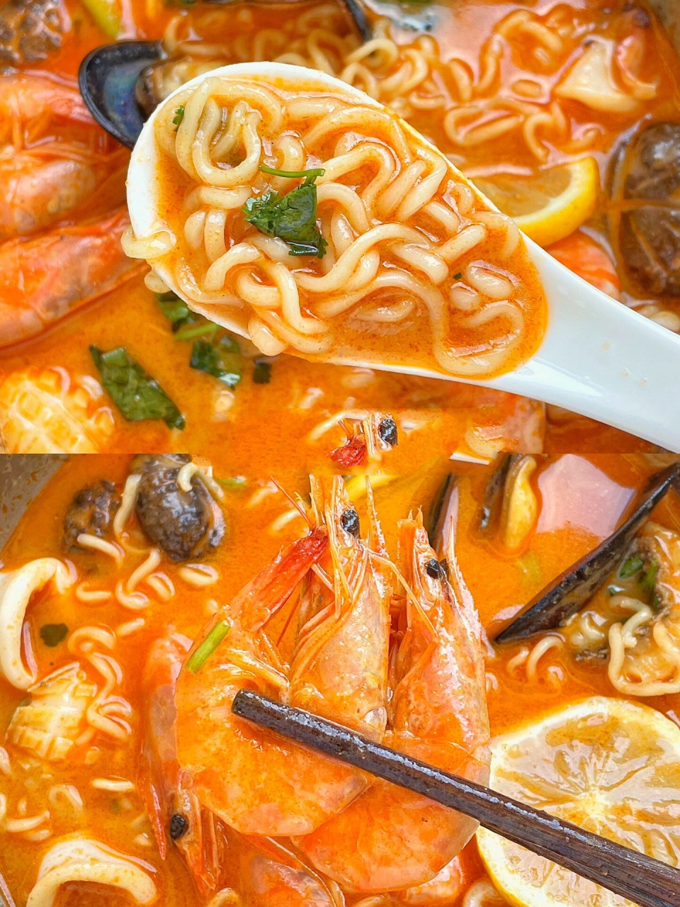 零难度又好吃… 天气转凉…来一份自制冬阴功海鲜面不过分吧!