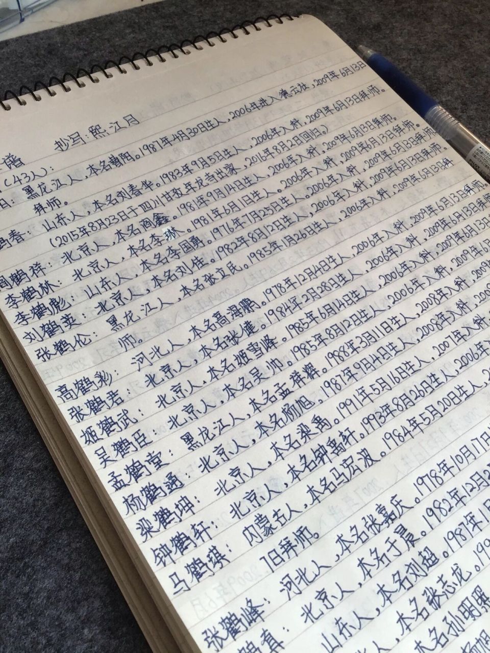 德云家谱之鹤字科 来源:微信公众号 德云社相声大会 字丑勿喷