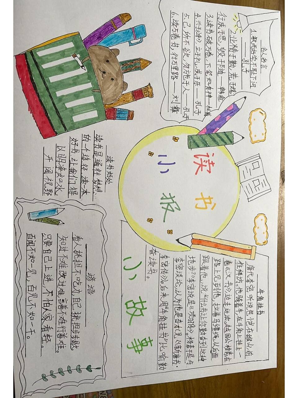 读书小报 手抄报 三年级读书小报～ 尽力了98