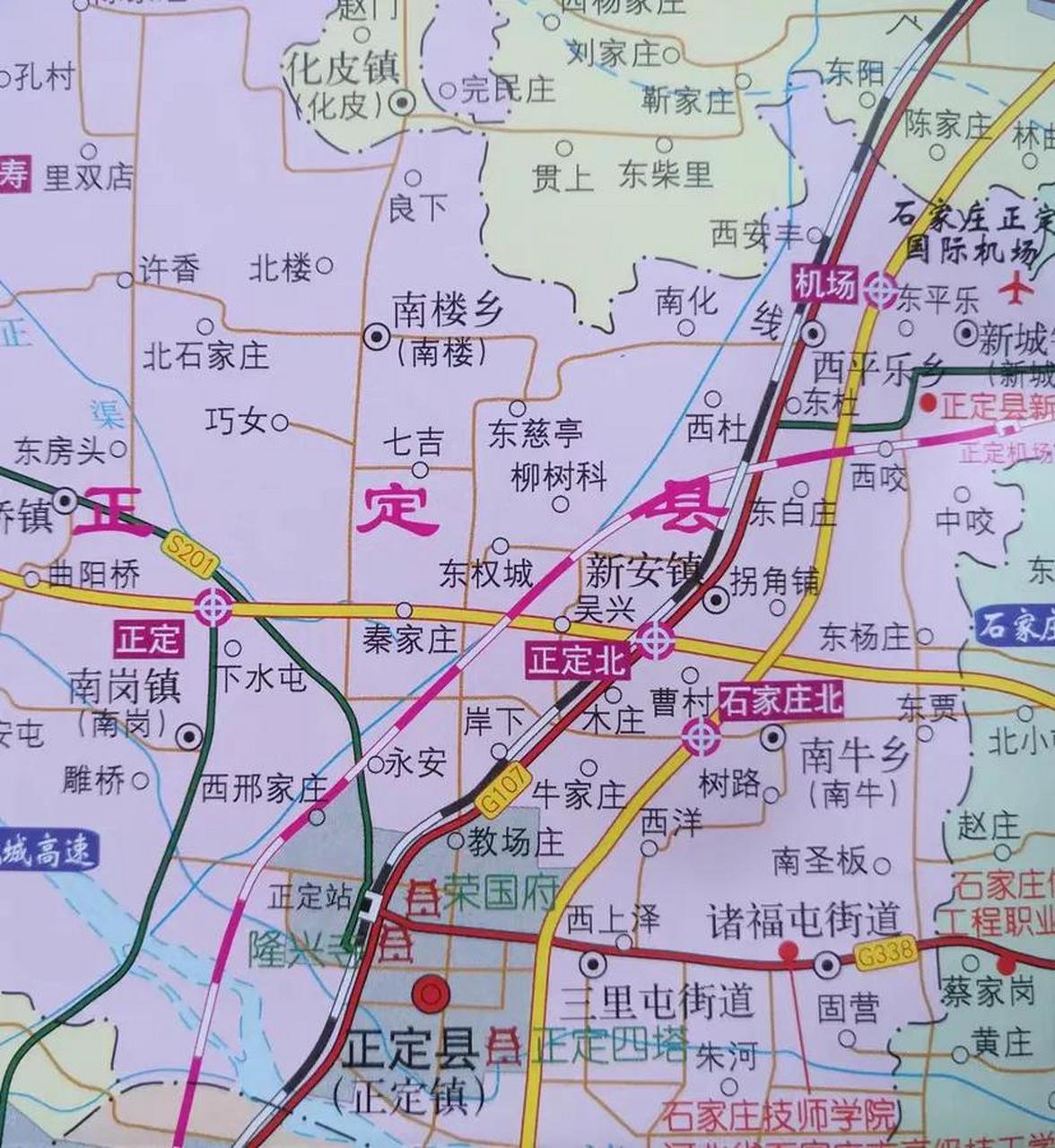 正定县区域地图图片