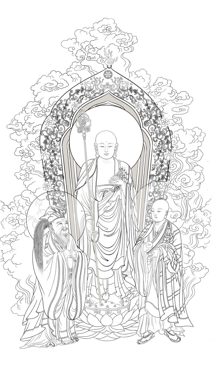 国画# #工笔画# #画画# #工笔人物# #佛像造像# #南无大慈大悲地藏王 