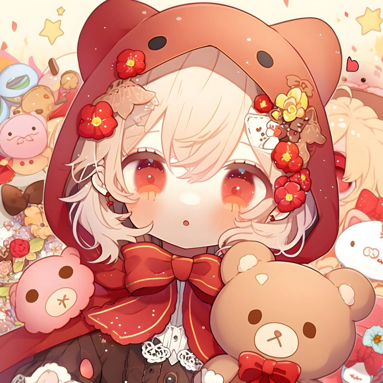 nijijourney|ai头像vol.18 红斗篷小红帽 ai作图,自由抱图.