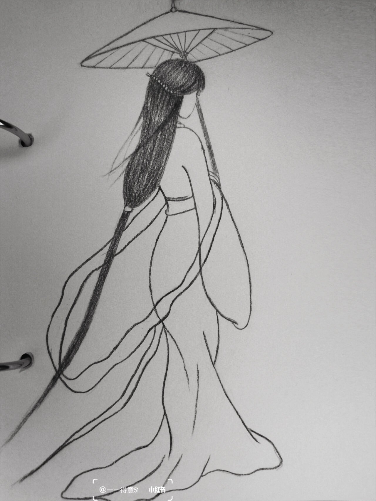 古风人物背影|一起来画画吧097300