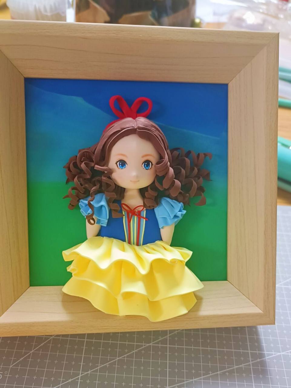 每日一手工|超轻粘土 胖乎乎的白雪公主 第四个作品,超轻粘土真好玩.