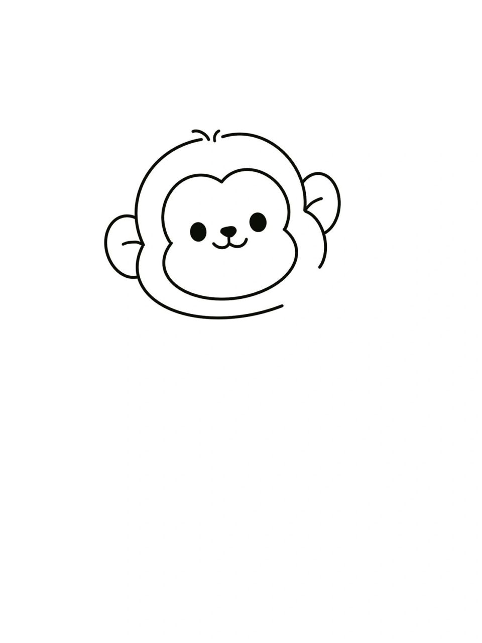 可爱的小猴子简笔画
