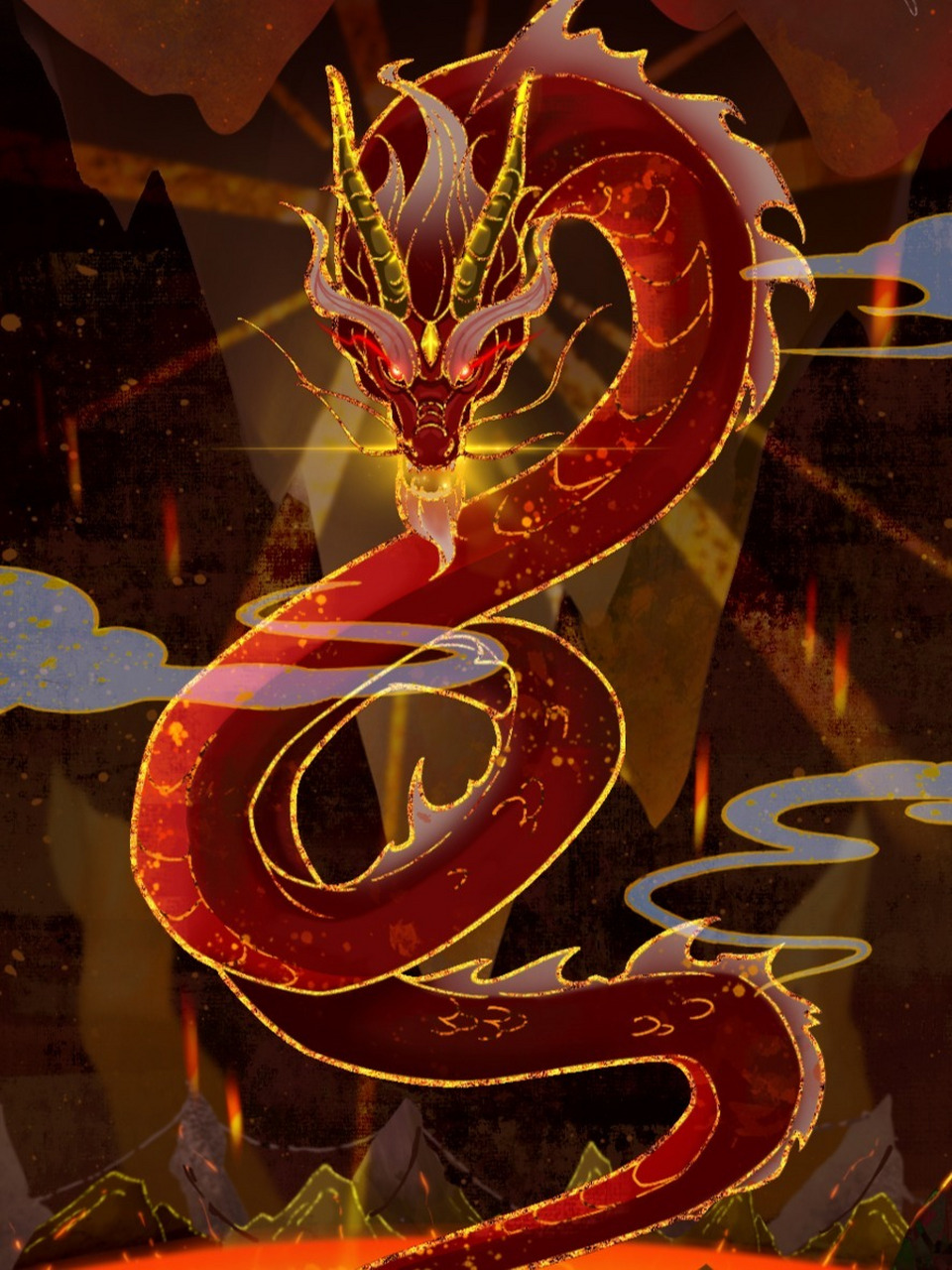 【原创插画】山海经·异兽|烛龙 档案 山海经|烛龙篇 (原创插画,禁二