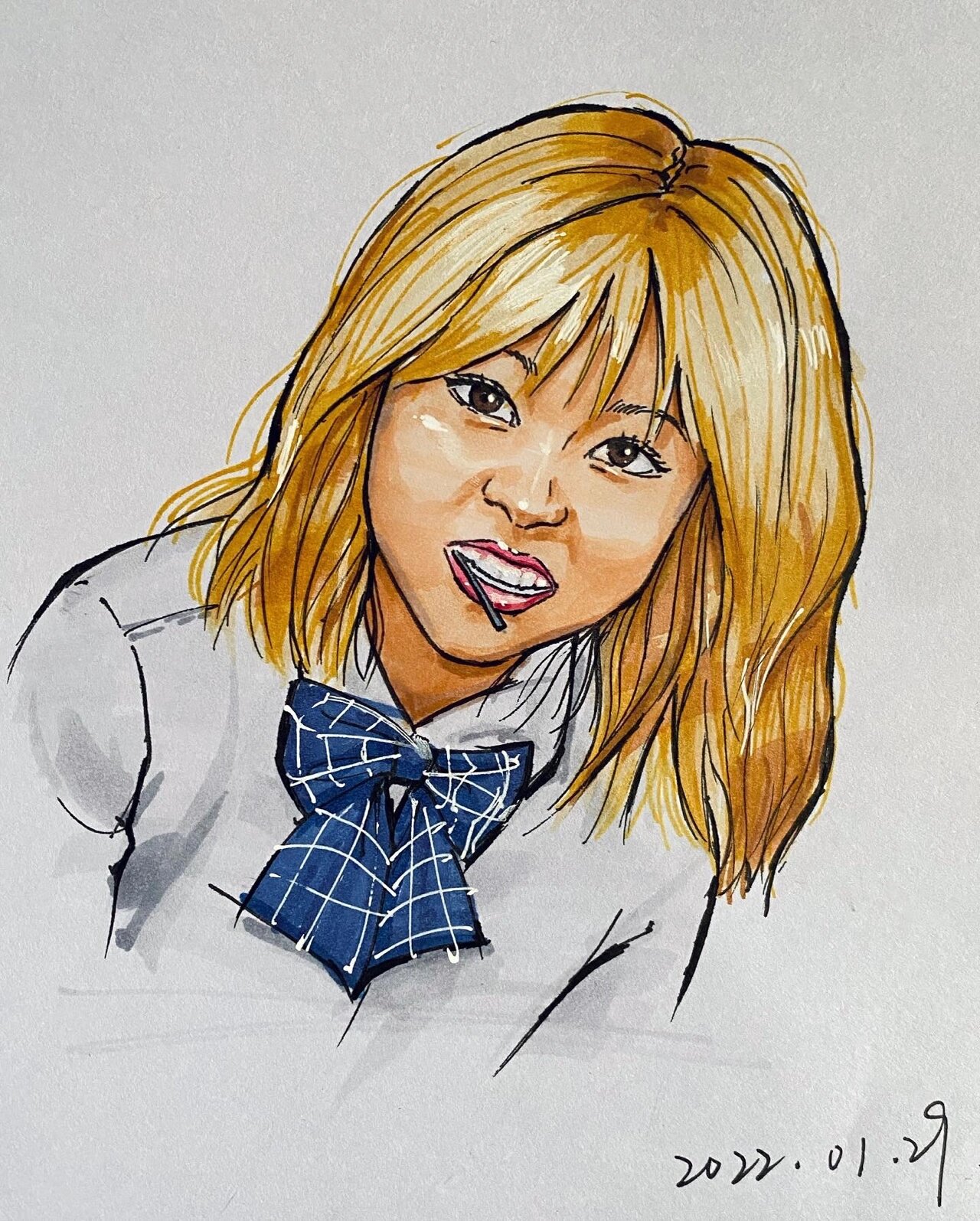 爆炸头美女头像合集 过年期间的创作