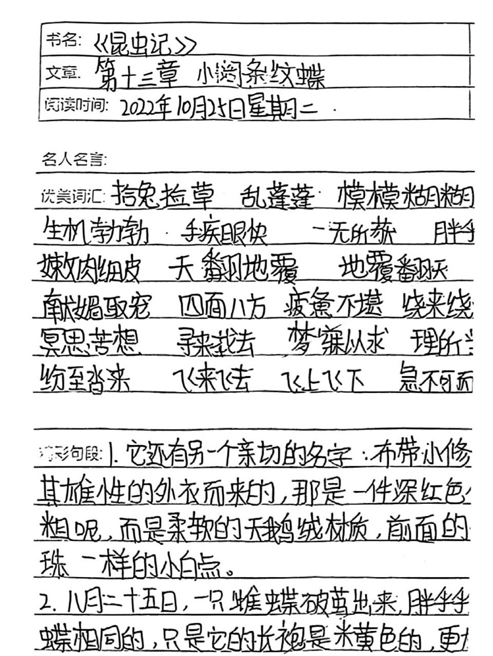 《昆虫记》读书笔记 | 第十三章 第十三章 小阔条纹蝶 已更新完: 73