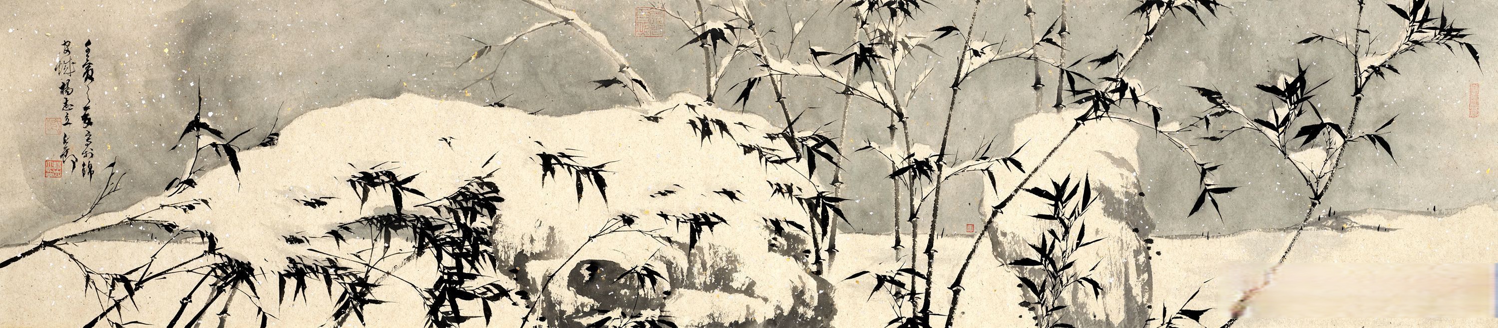 保利香港|当代湖州竹派东坡墨竹传人杨志立作品《雪竹》入选拍卖专场