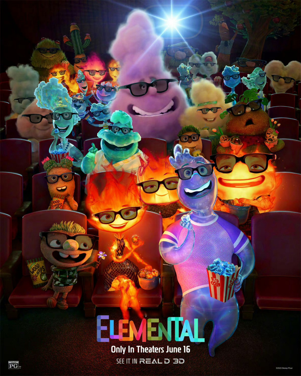 疯狂元素城新海报#皮克斯新片《疯狂元素城》发布新海报,94 6月16