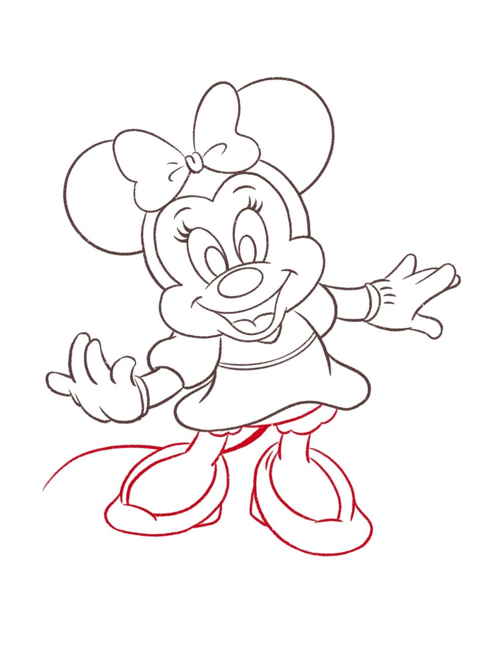 一起学画画吧·11 米奇的最佳搭档——米妮