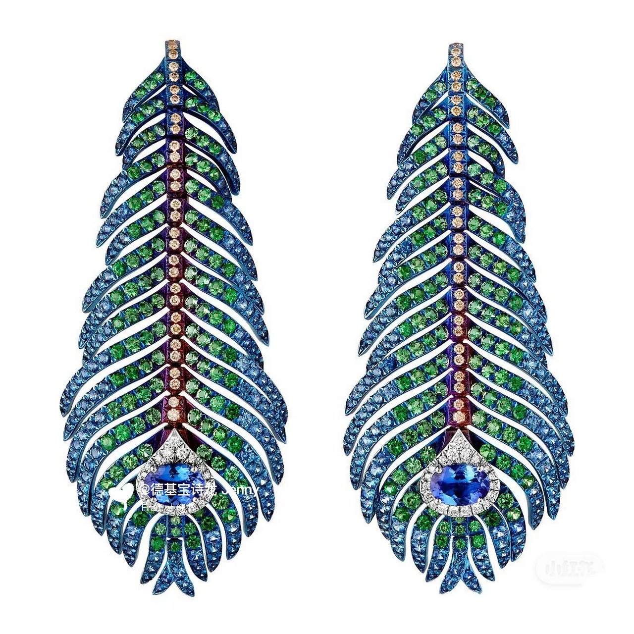 宝诗龙&杨紫 宝诗龙新款羽毛耳环,杨紫佩戴的款式搭配也真的是太好看