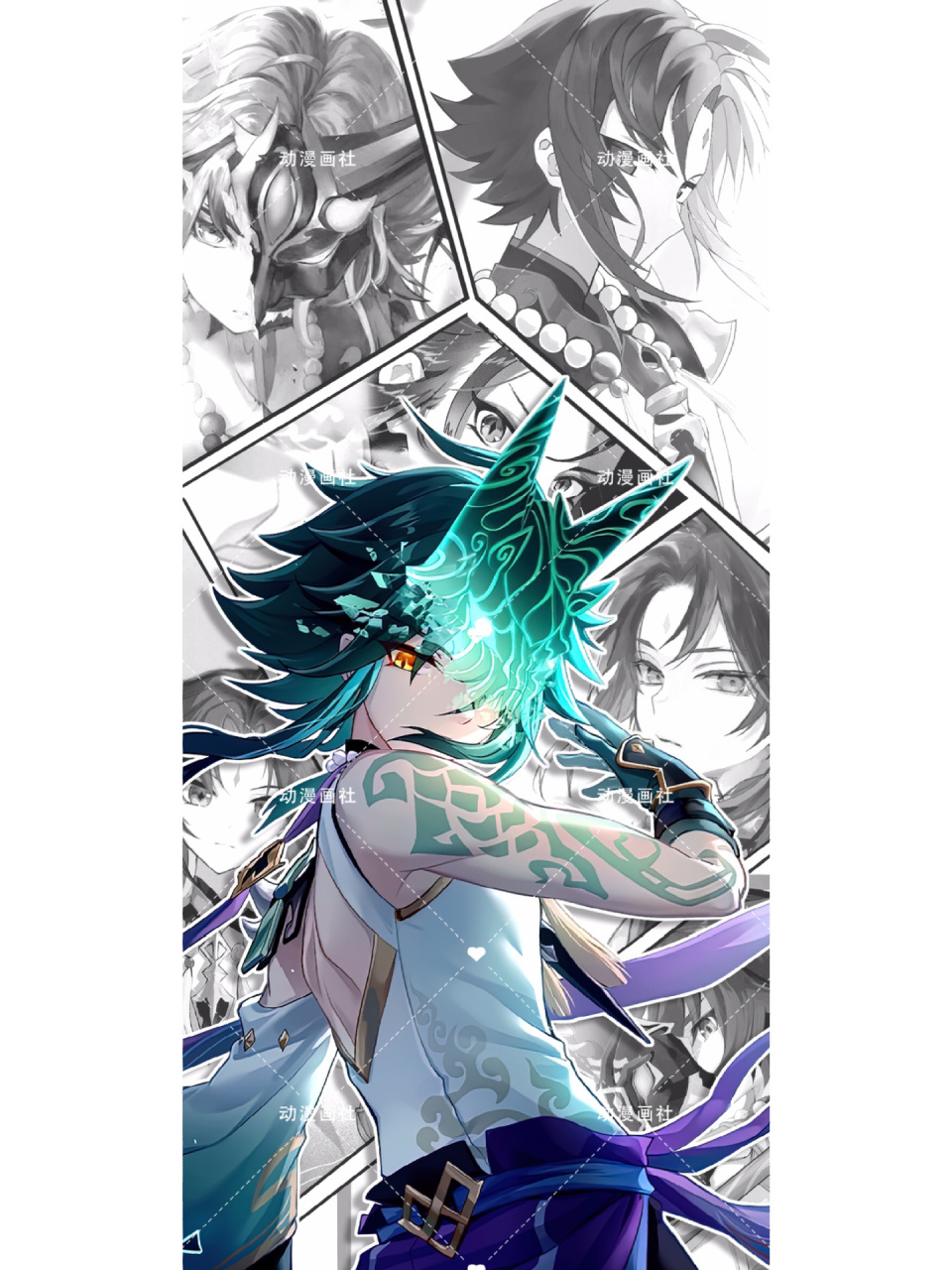 手机全面屏壁纸 | 原神-魈 手机全面屏高清壁纸 原神-魈 尺寸:1080*