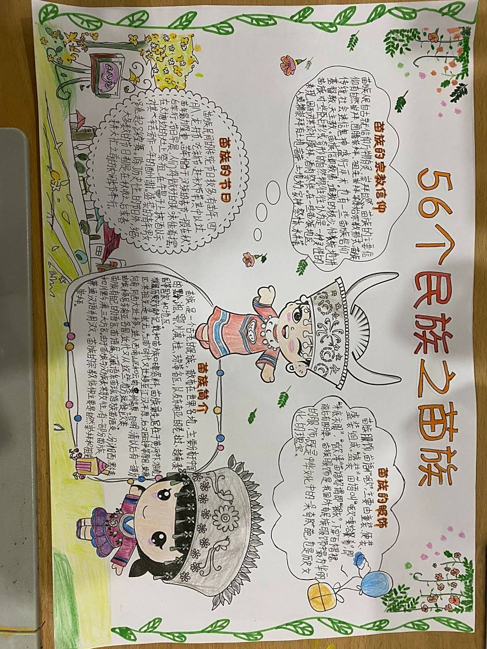 少数民族苗族手抄报 小学生苗族手抄报