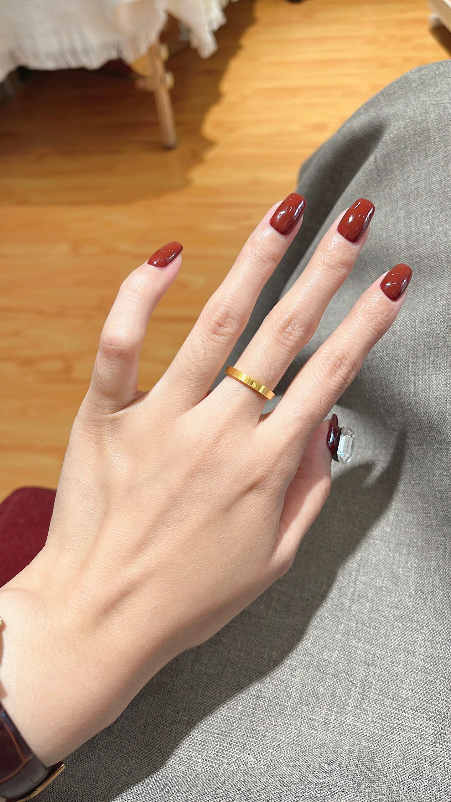 周大福ing系列520爱你一生黄金戒指