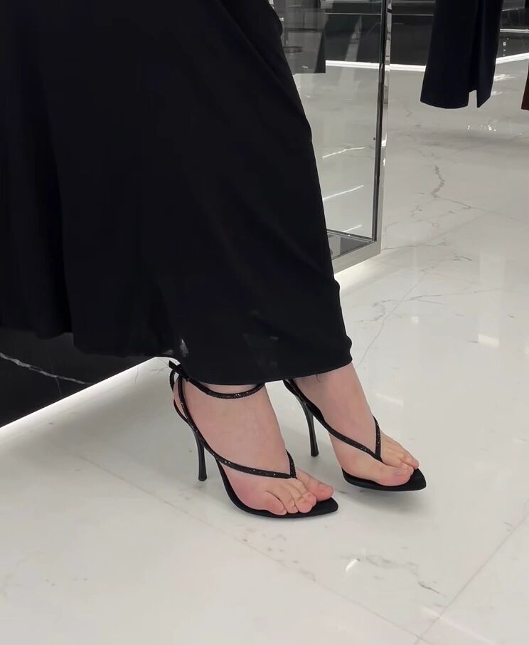 ysl异域风情人字拖高跟鞋