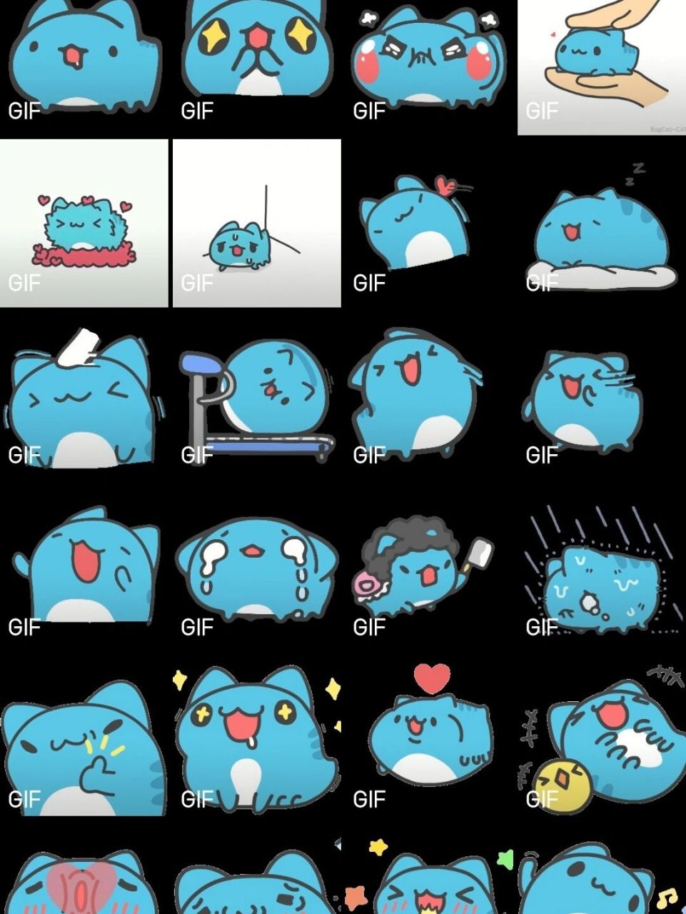 猫猫虫咖波capoo微信表情! 一些猫猫虫capoo的微信表情!