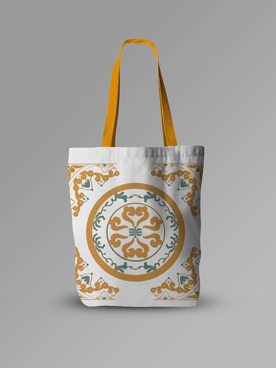 云朵上的羌族纹样图案设计 羊角花:被羌族的男女视为爱情花象征爱的云