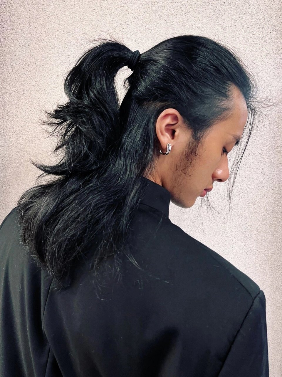 男生马尾发型刘海图片