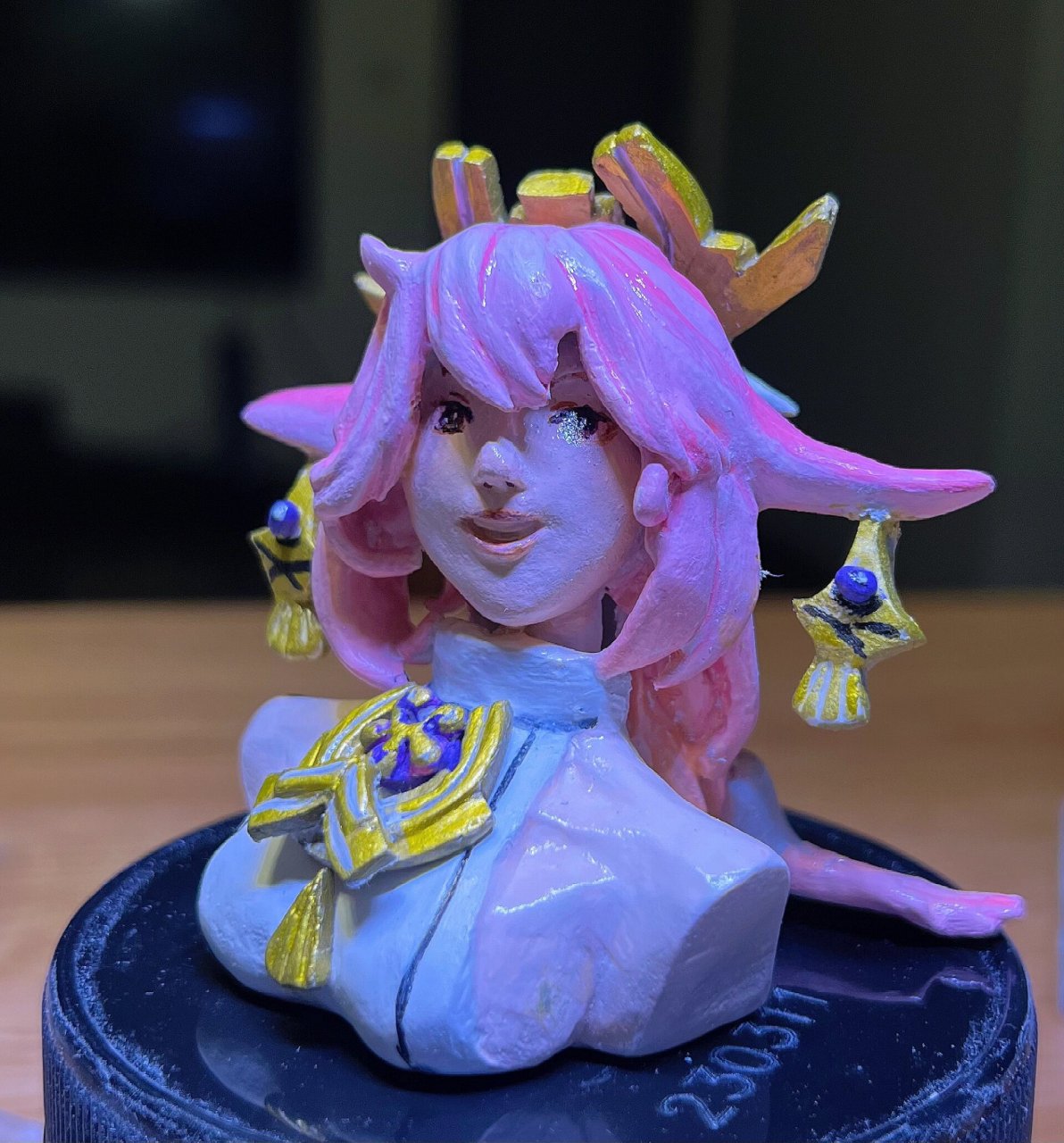 石塑粘土原神—八重神子 就噶.游戏人物以后应该也可以,尝试完成