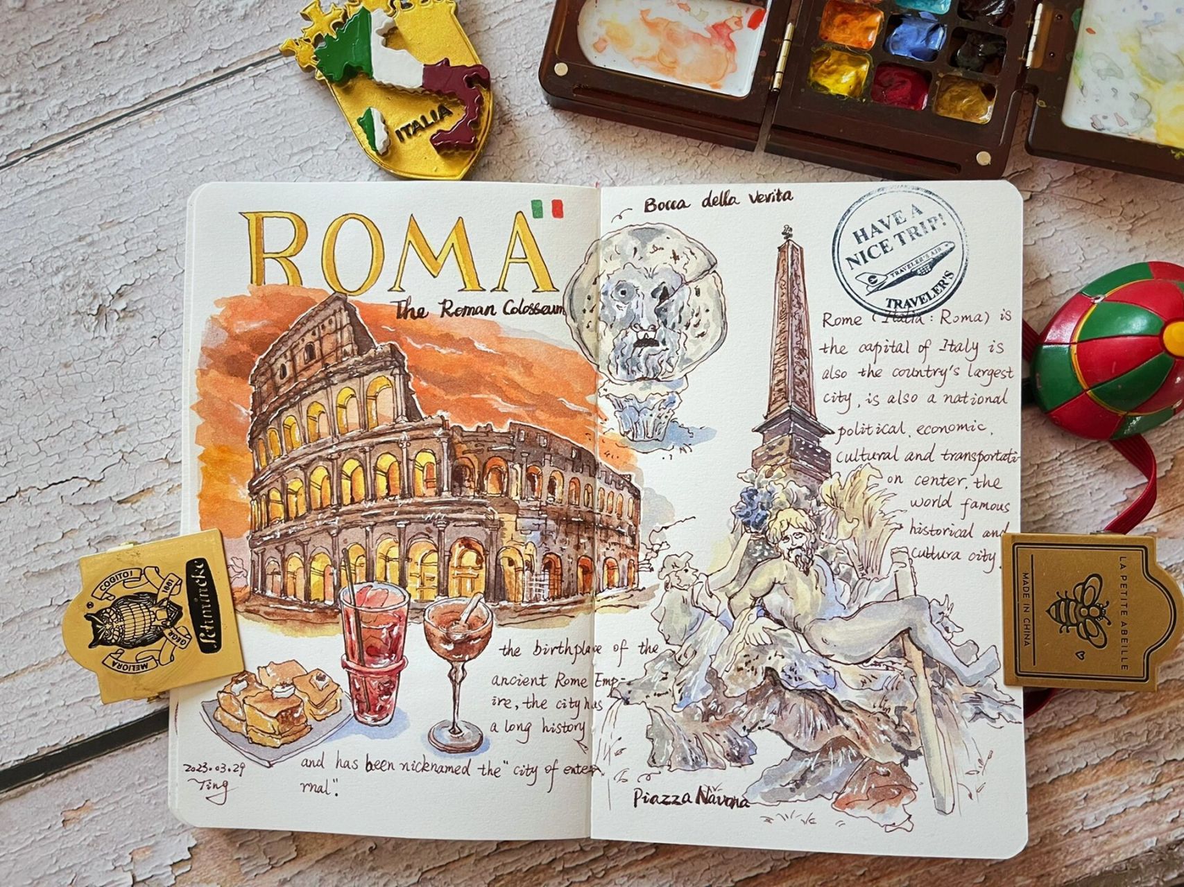 世界城市旅行手帐 意大利9495罗马 2017 年7月26日 到达意大利