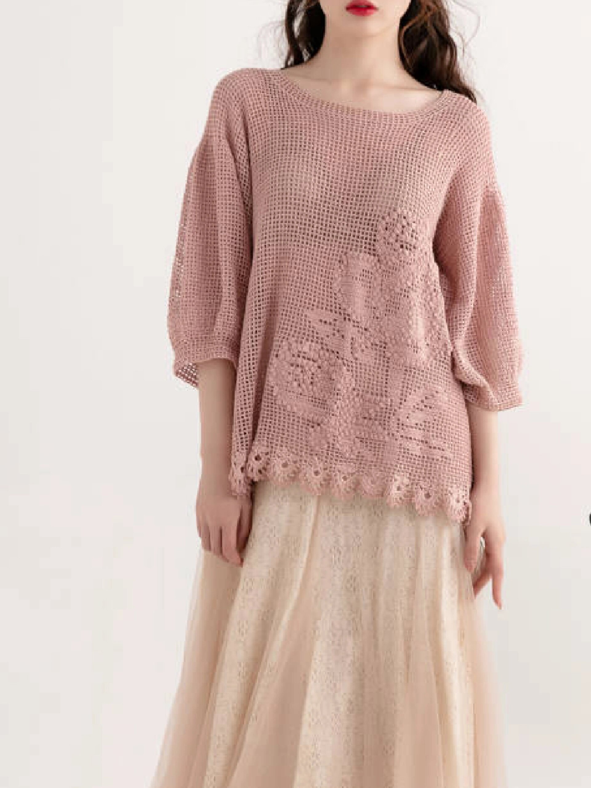 编织人生|玫瑰-网格钩针罩衫(视频教程