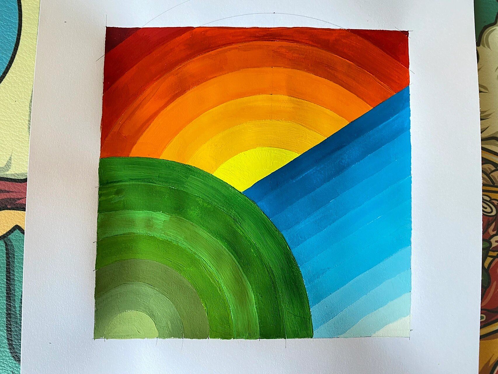 色彩构成作业|推移 综合推移,包含色相推移,明度推移,纯度推移.