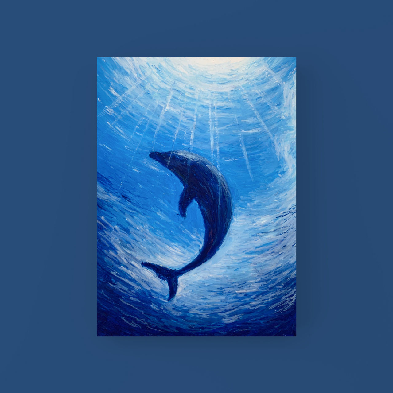 油画棒# 深海里的那只鲸鱼95|附步骤图 959595959595