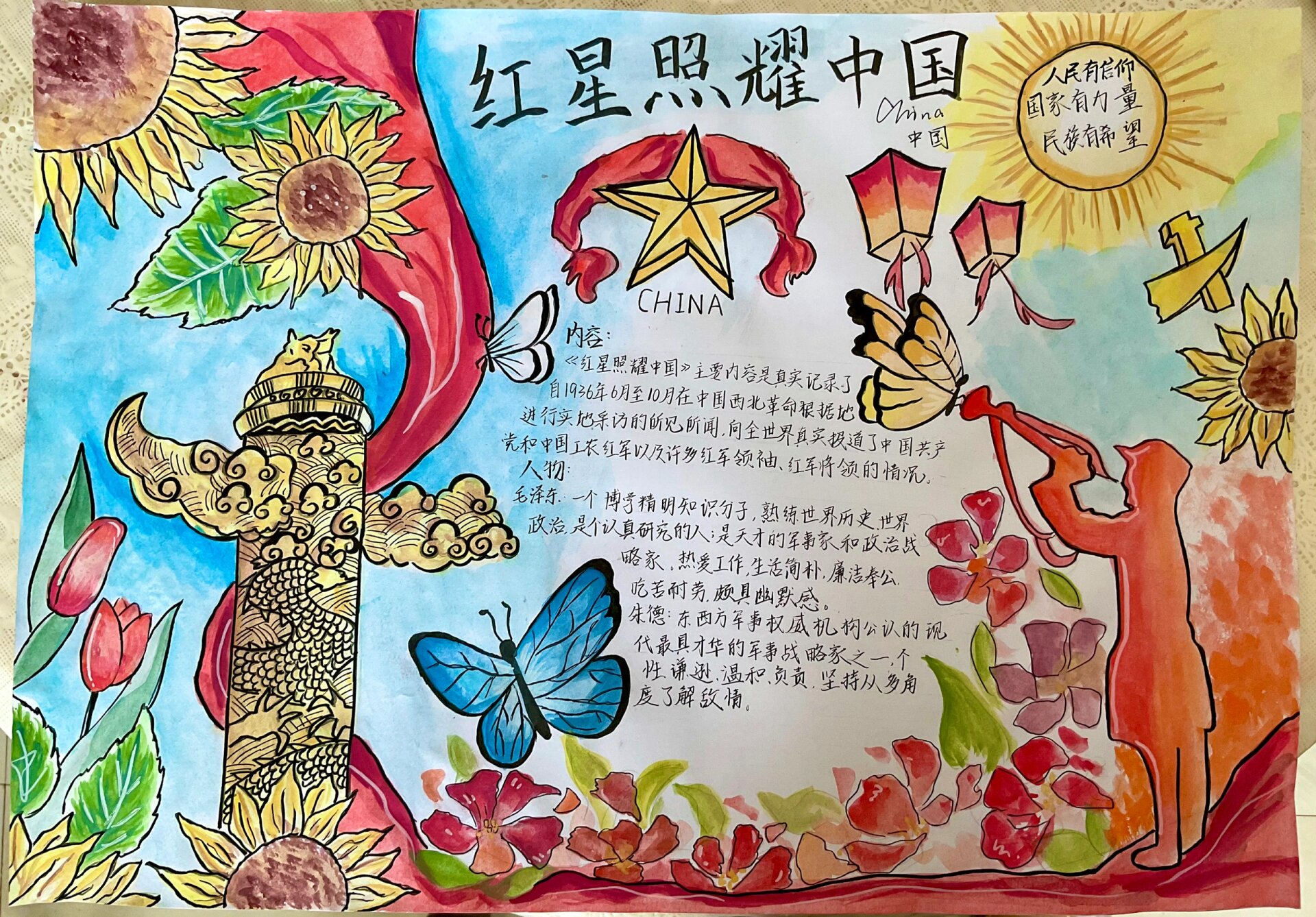《红星照耀中国》手抄报77
