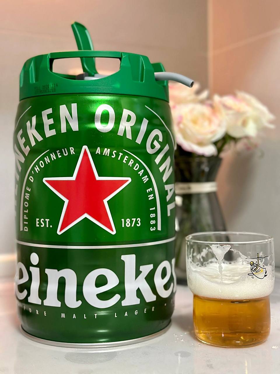 喜力啤酒桶91 今天在啤酒超市看见这种 5l大罐装的喜力啤酒桶,外