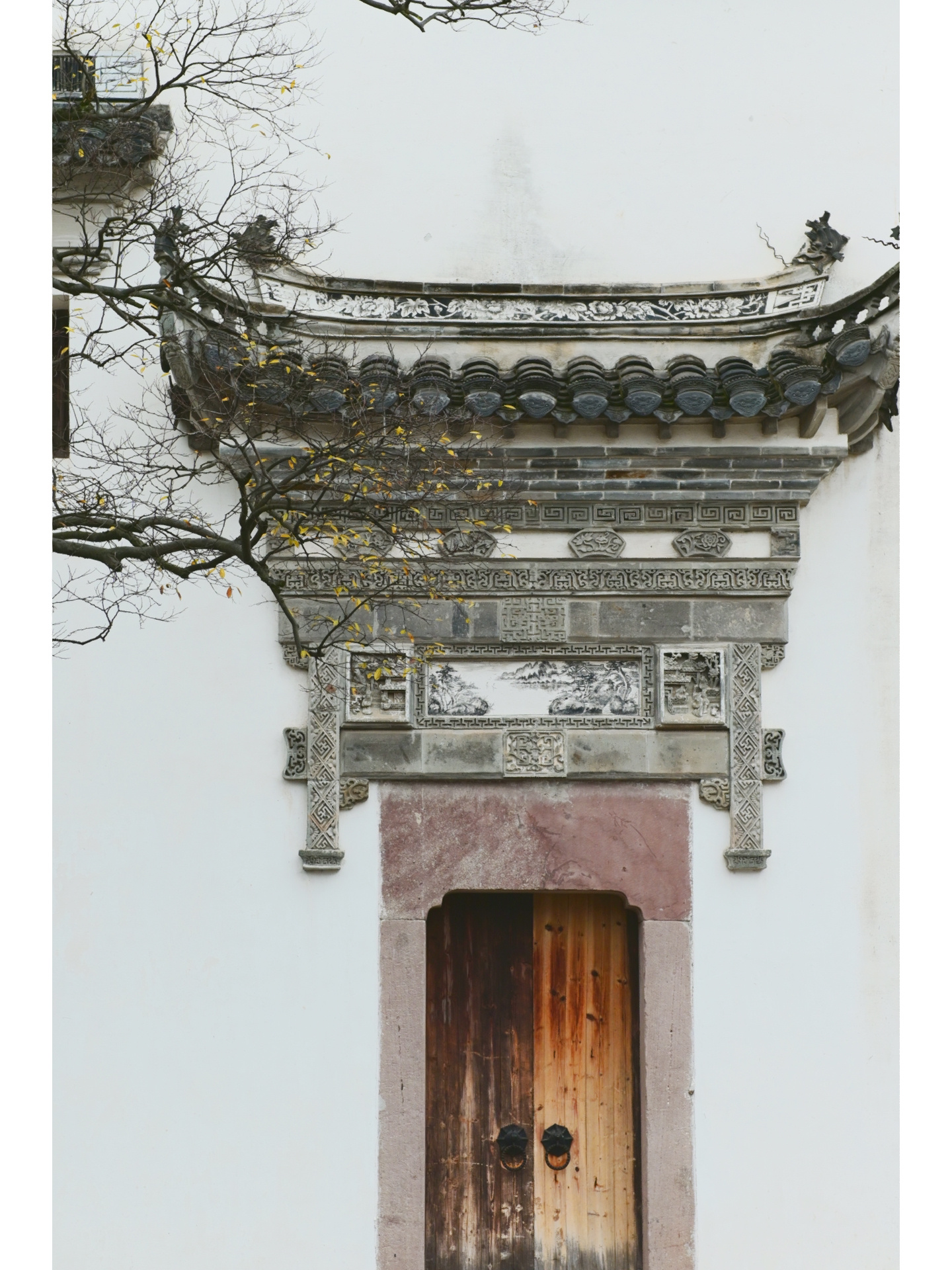 【徽派建筑】青砖小瓦马头墙,回廊挂落花格窗