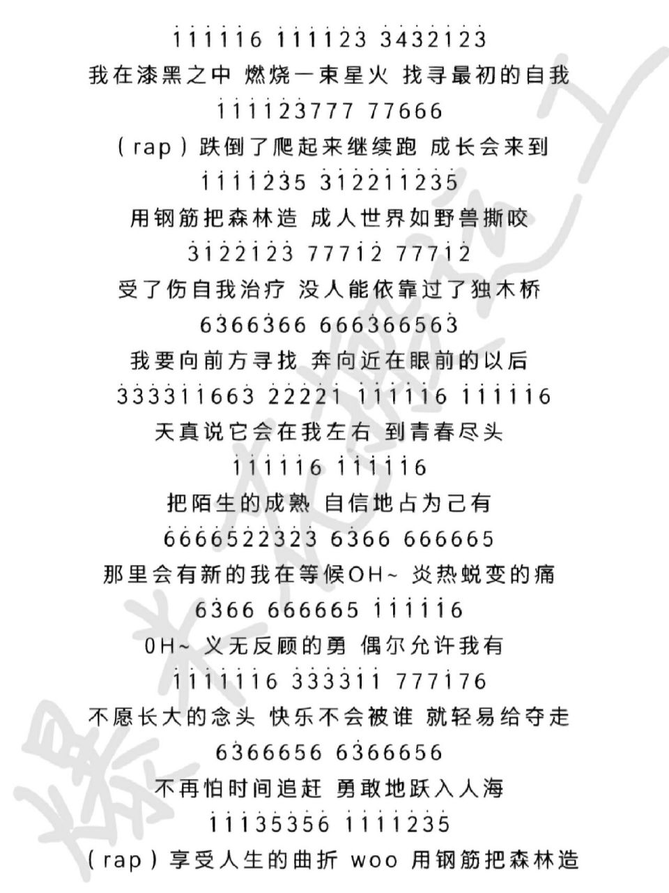 《理想之途》完整版简谱 时代少年团《理想之途》