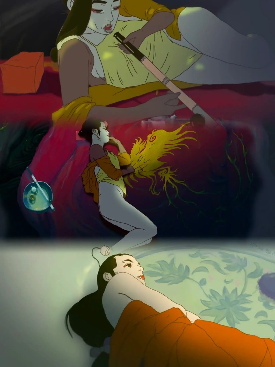 94东方美学动画短片,盘中餐,笼中鸟 9595动画短片:《折枝》