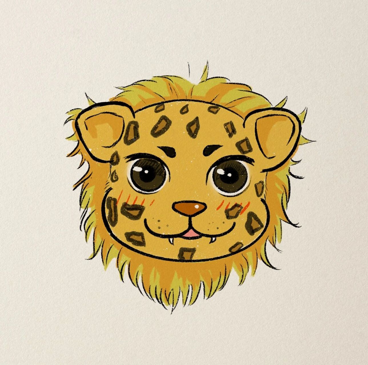 金钱豹简笔画|无法抗拒的头像(附教程) 换上金钱豹头像,2022暴富暴瘦