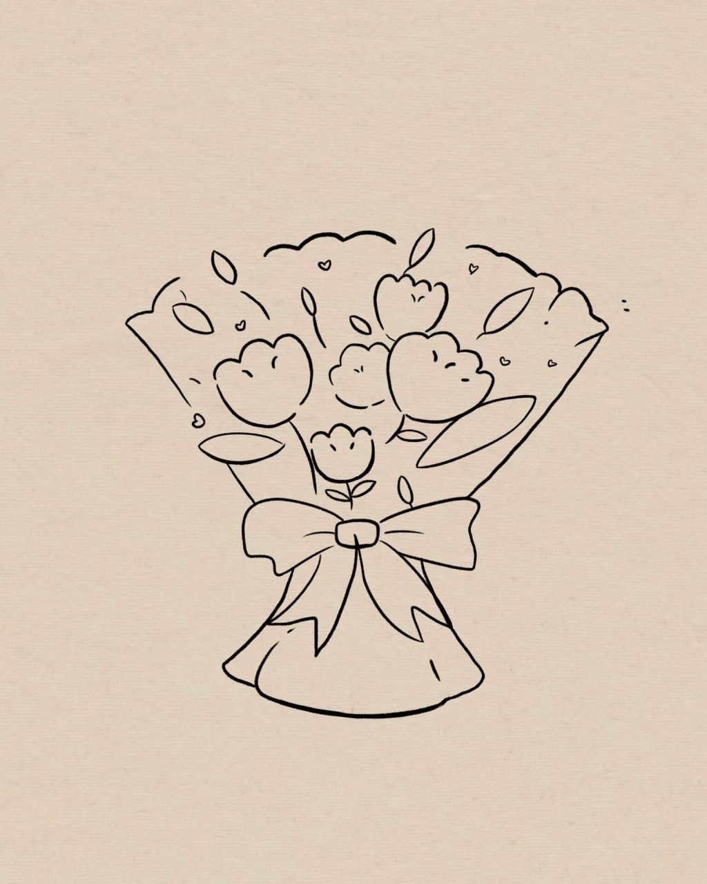 浪漫从一束鲜花开始98|简笔画|附过程 超级简单的简笔画快学起来给