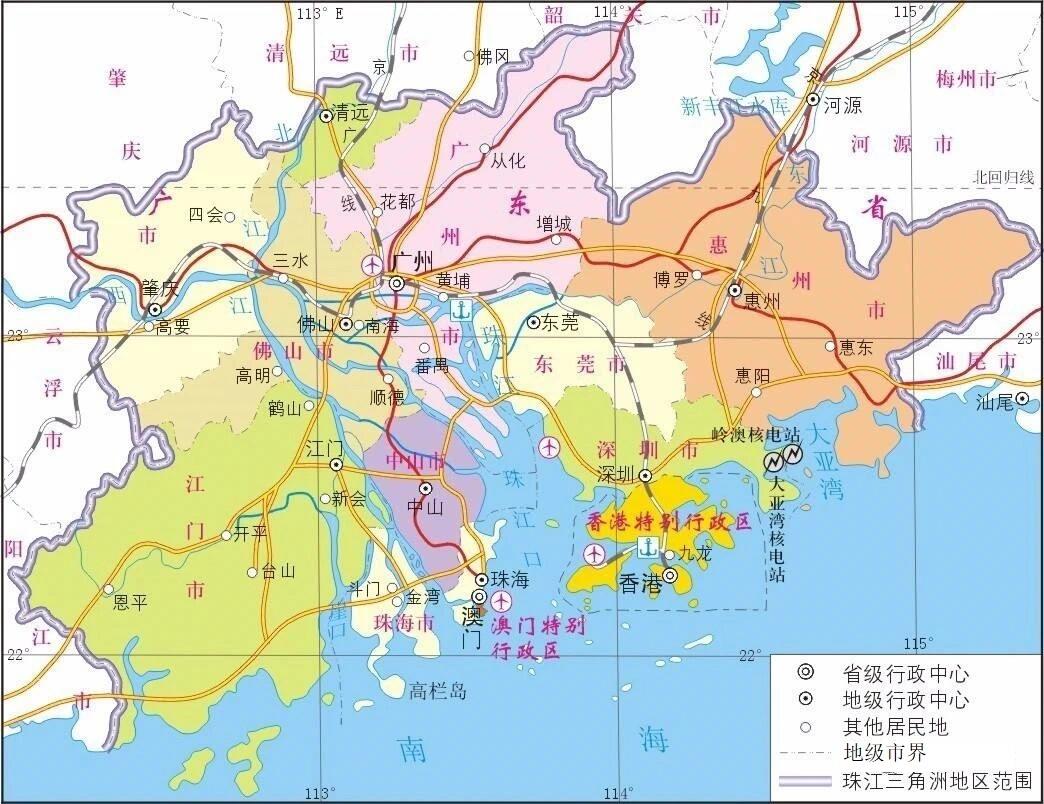 珠三角详细地图图片